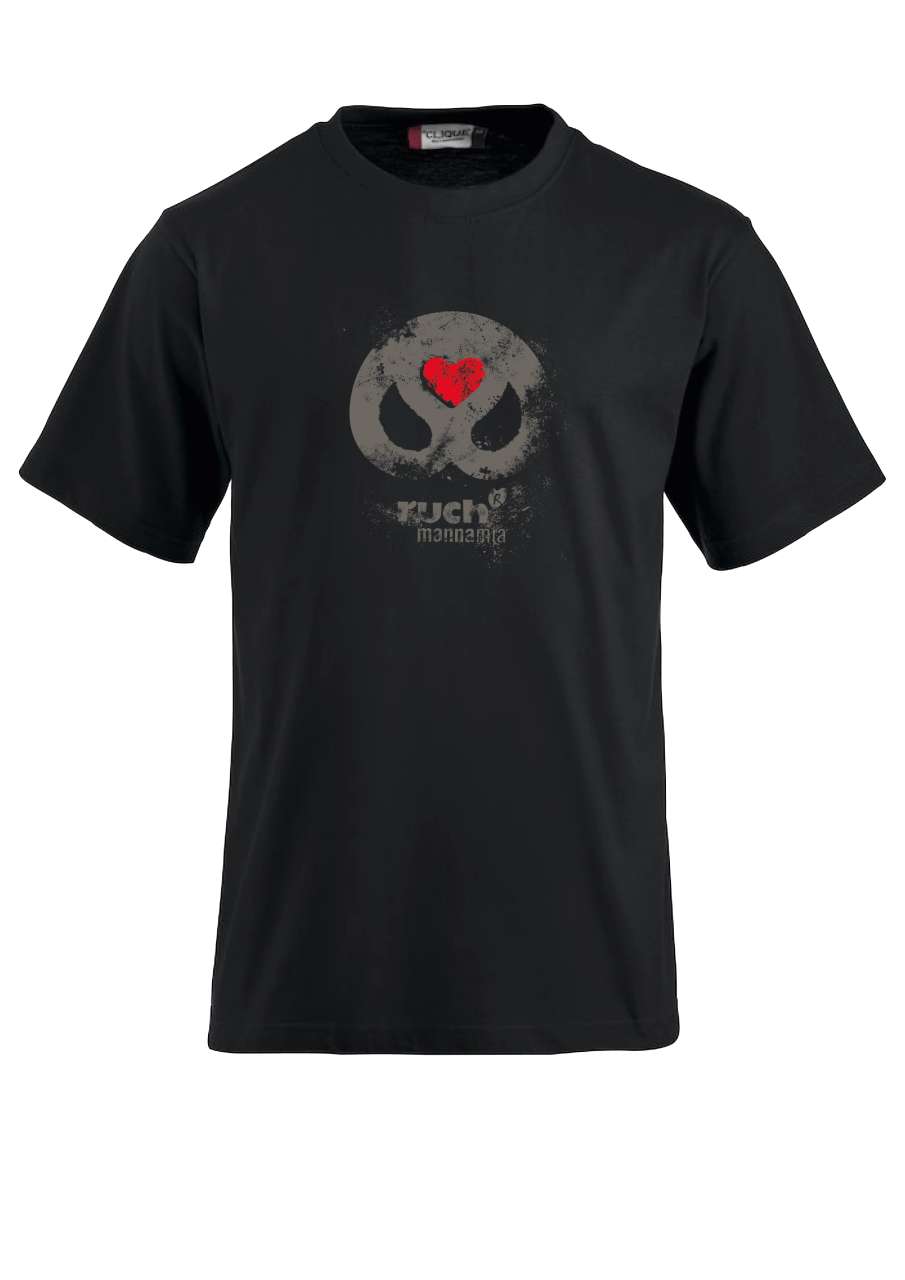 T-Shirt, Brezelmotiv "Rotes Herz" mit Logo